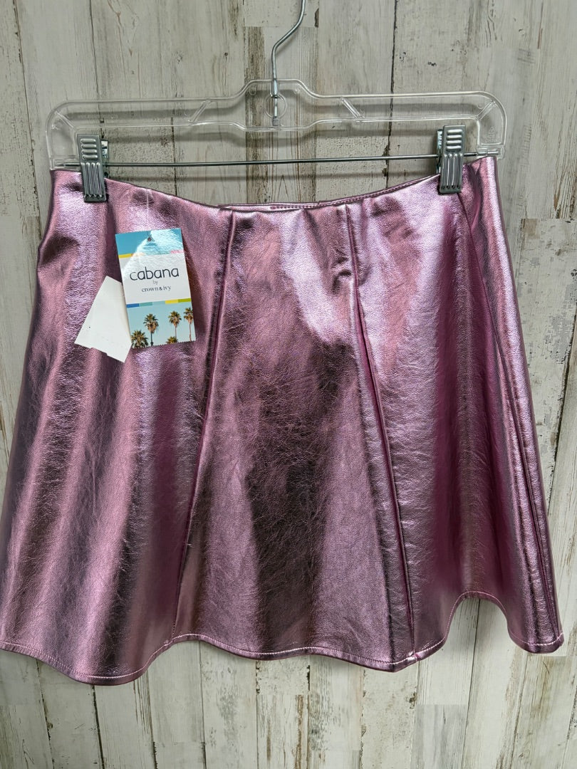 PINK CABANA NEW METALLIC SKIRT, LADIES M