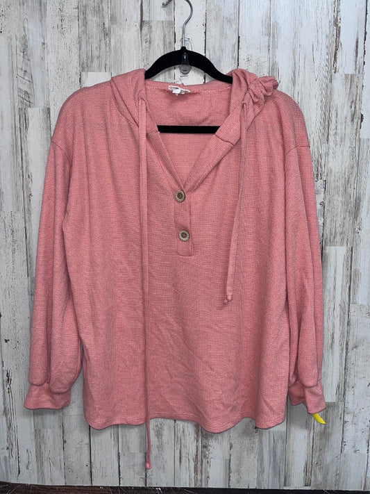 CORAL BIBI WAFFLE KNIT HOODIE, LADIES S