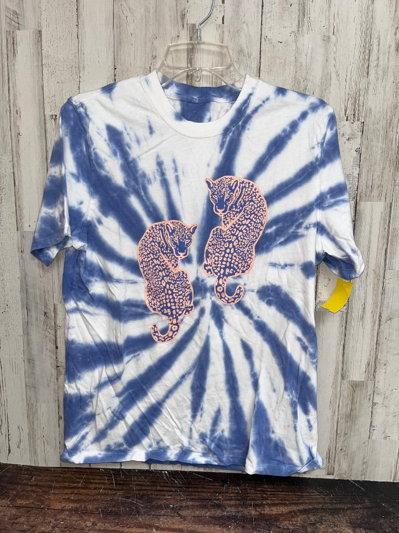 BLUE IVORY ELLA CHEETAH BLEACHED TEE, LADIES S