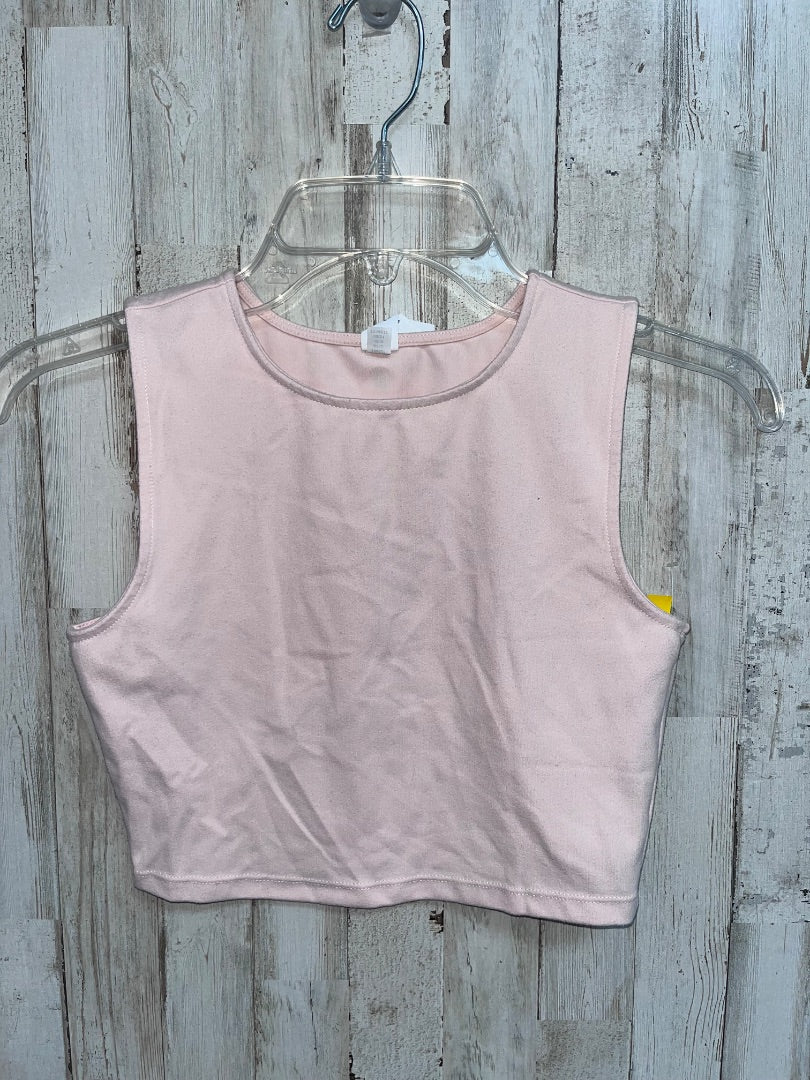 SOFT PINK YOGALICIOUS CROPPED TANK, LADIES XS