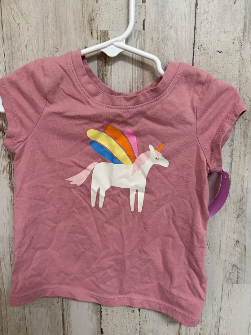 PINK CAT & JACK UNICORN TEE, GIRLS 18M