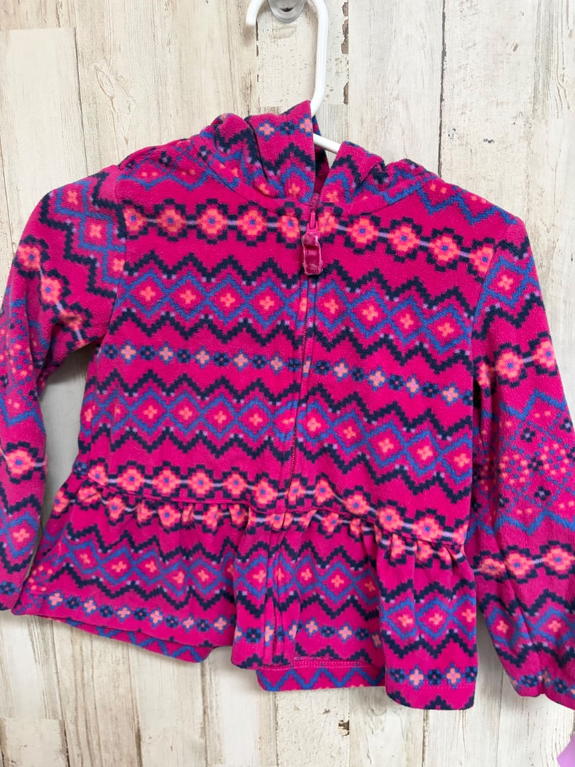 PURPLE CARTERS PRINTED ZIP JACKET, GIRLS 18M