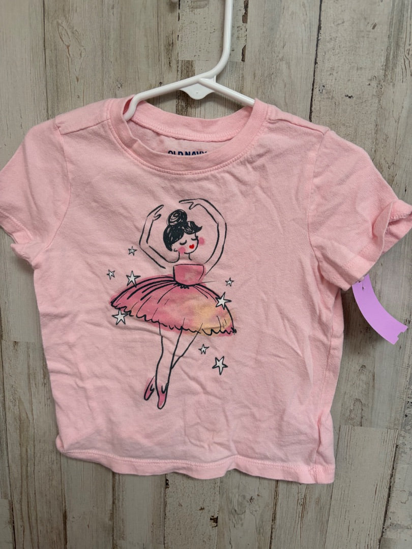 PINK OLD NAVY BALLERINA TEE, GIRLS 2T