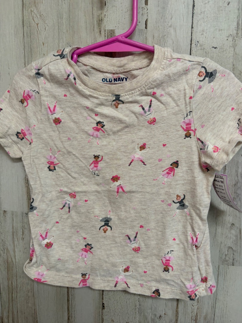 BEIGE OLD NAVY DANCER TEE, GIRLS 2T