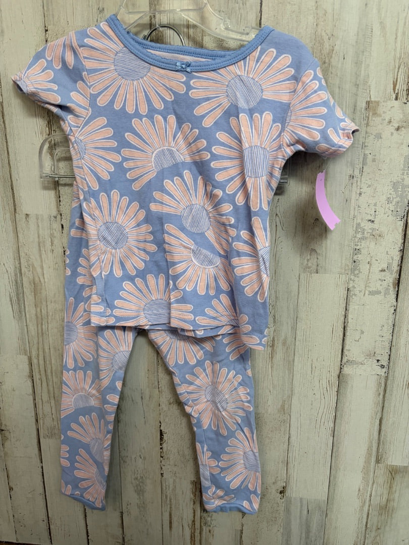 BLUE CARTERS FLOWER 2PC PJ SET, GIRLS 2T