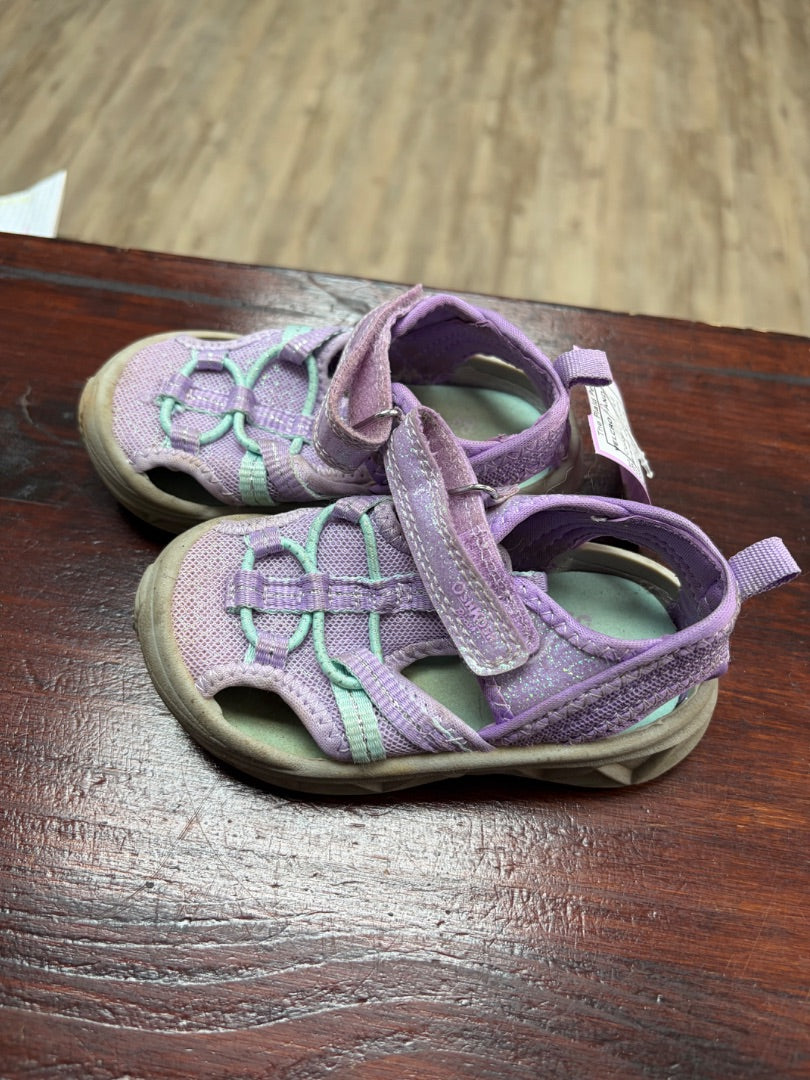 PURPLE OSHKOSH VELCRO SANDAL, SHOES 6