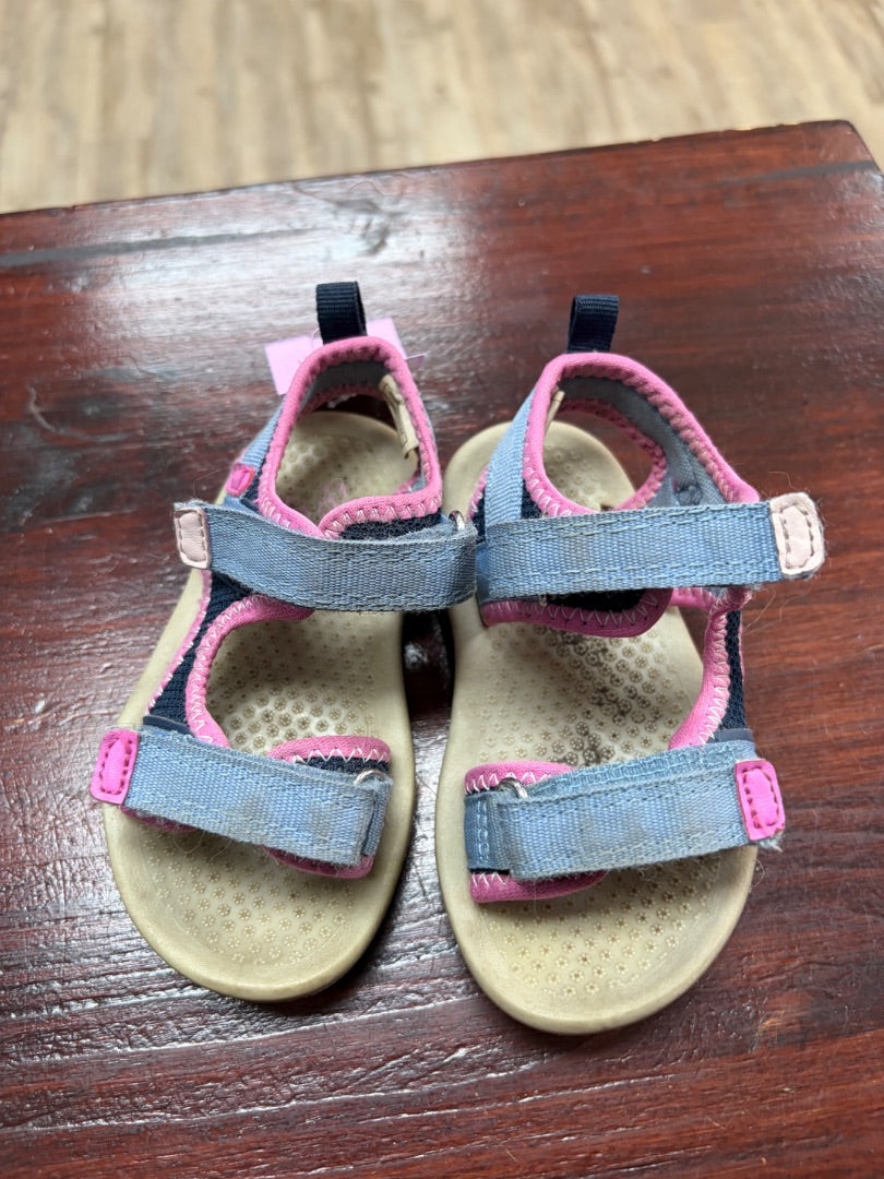 NAVY/PINK OSHKOSH VELCRO SANDAL, SHOES 6