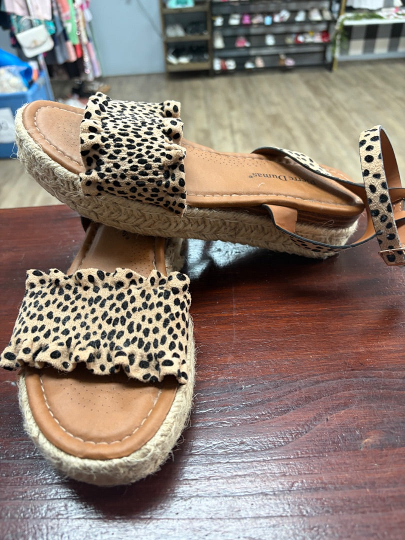 BEIGE PIERRE DUMAS SPOTTED SANDALS, SHOES A10