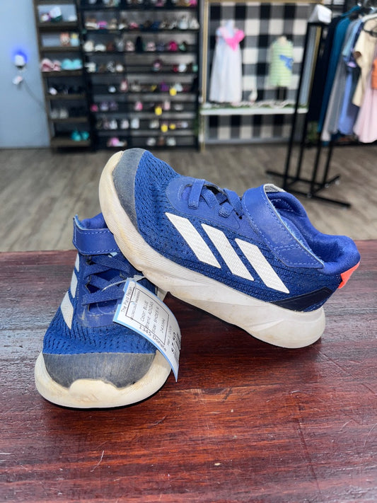 BLUE ADIDAS VELCRO LOGO SNEAKERS, SHOES 9