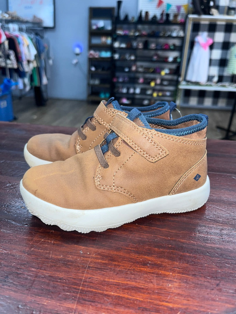 BROWN SPERRY VELCRO BOOTS, SHOES 9