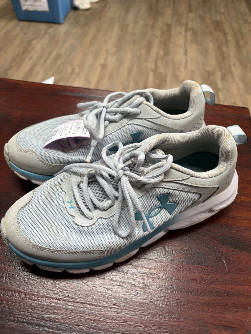 LT BLUE UNDER ARMOUR MESH SNEAKERS, SHOES A8