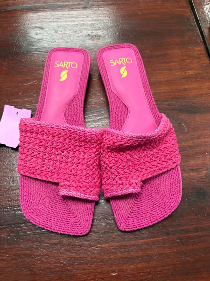PINK SARTO WOVEN SANDAL, SHOES A8