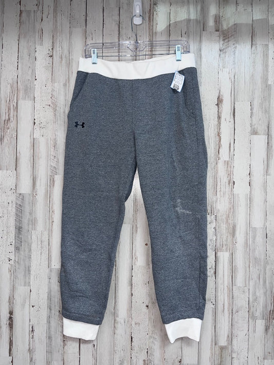 GREY UNDER ARMOUR LOGO SWEATPANT JOGGERS, LADIES M