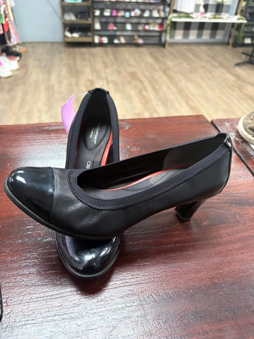 BLACK ROCKPORT HEELS, SHOES A7.5