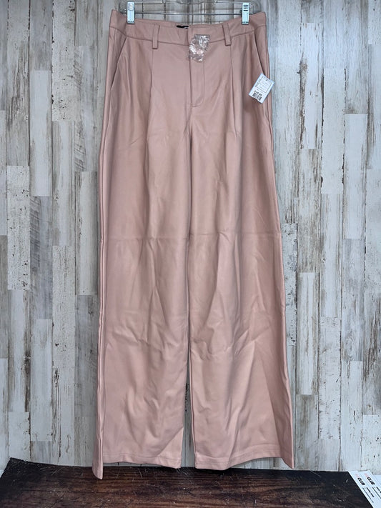 CAMEL G SZ 10 WIDE LEG FAUX LEATHER PANTS, LADIES L