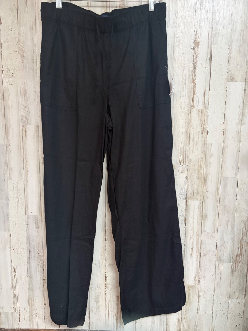 BLACK  LINEN PANT, LADIES M