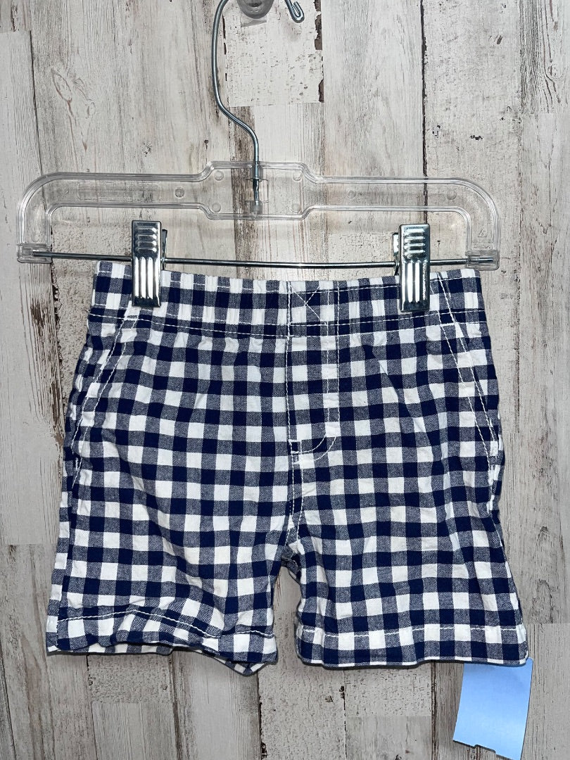 NAVY CARTERS GINGHAM SHORTS, BOY 12M