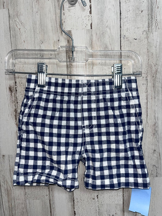NAVY CARTERS GINGHAM SHORTS, BOY 12M