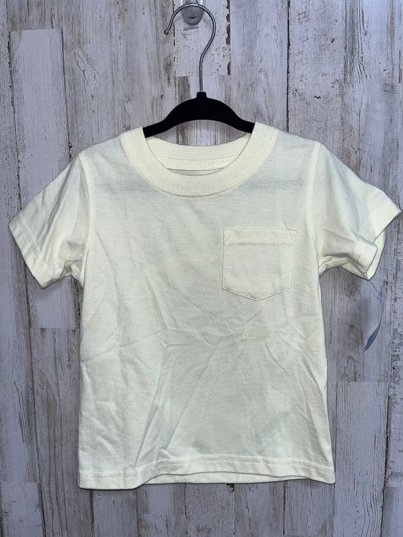 YELLOW PROPERLY TIED SWORD FISH POCKET TEE, BOY 24M