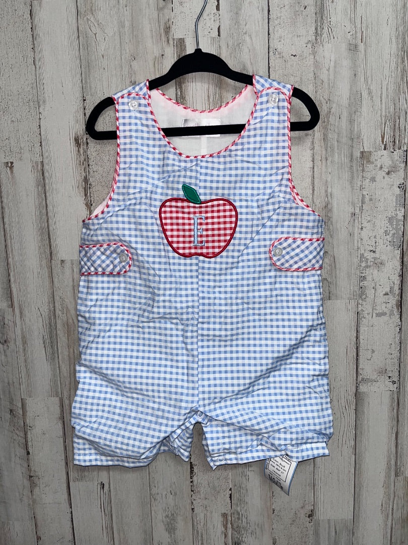 BLUE CECIL & LOU APPLE "E" MONO ROMPER, BOY 2T