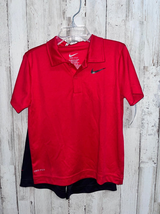 RED/BLACK NIKE 2PC DRY FIT SET, BOY 4T