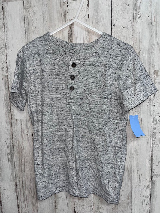 GREY CAT & JACK BUTTON TEE, BOY 4T