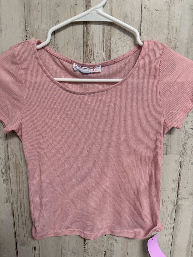 PINK PINK REPUBLIC RIBBED TEE, GIRLS 14
