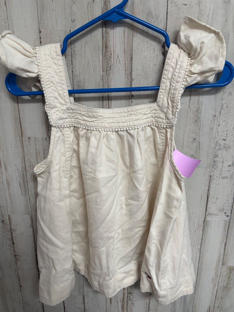 CREAM TOMMY HILFIGER FLUTTER SLEEVE TOP, GIRLS 16