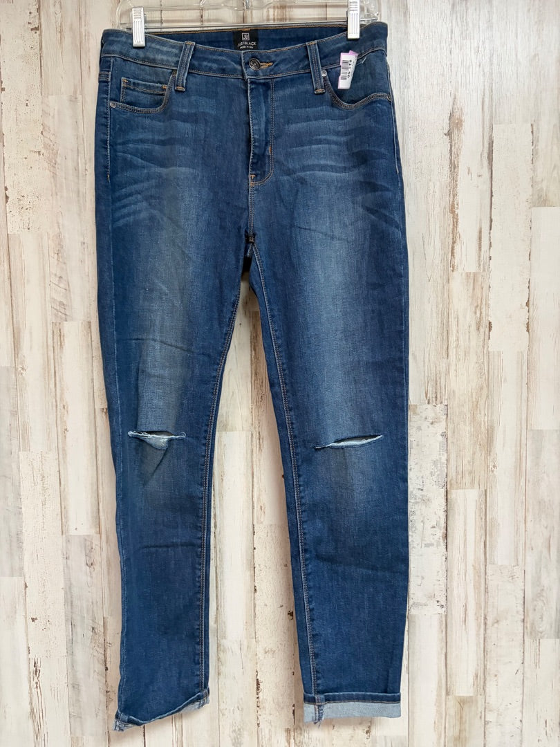 DENIM JUST BLACK SZ 29 RIPPED KNEE JEANS, LADIES M