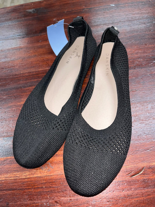 BLACK DANSKIN STRETCH BALLET FLATS, SHOES A8.5