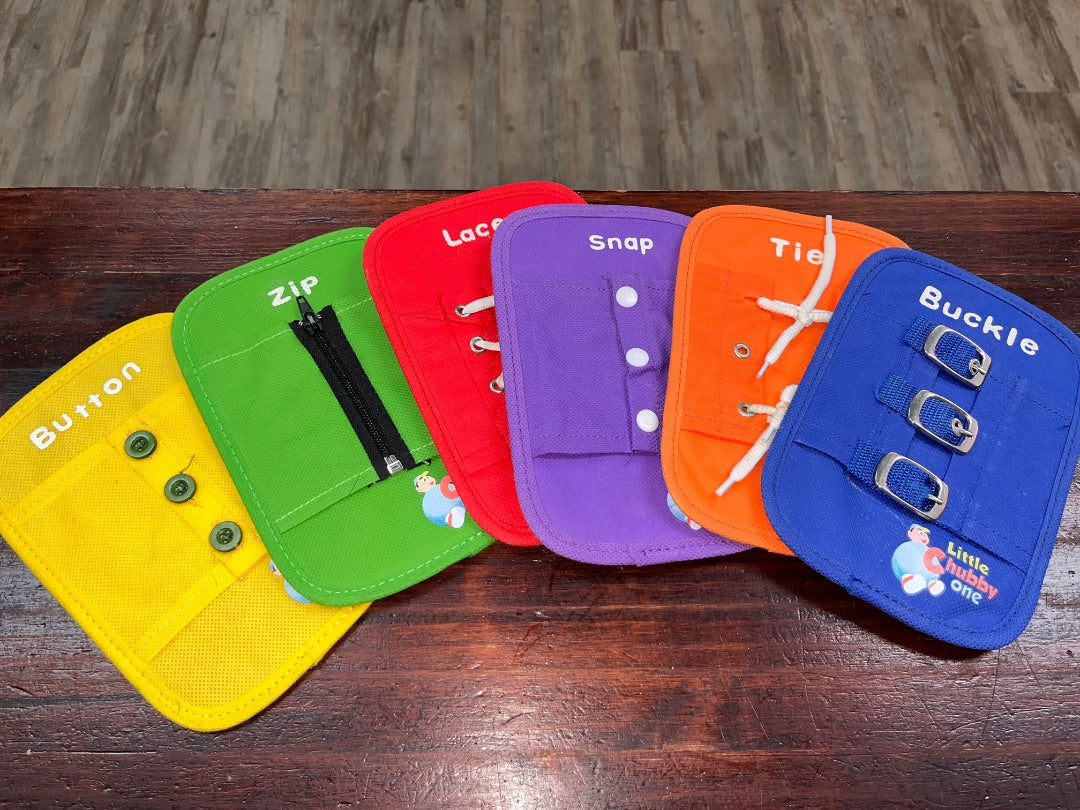 MULTI LITTLE CHUBBY ONE BUTTON/SNAP/LACING CARDS
