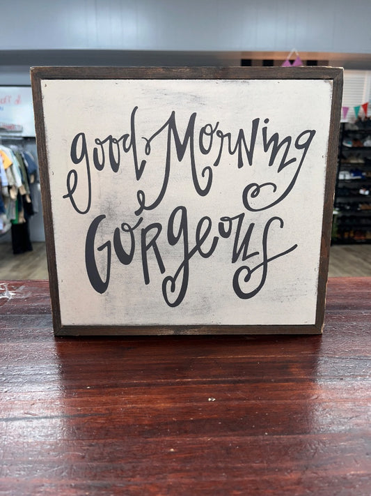 BROWN/WHITE HOBBY LOBBY GOOD MORNING GORGEOUS WALL ART