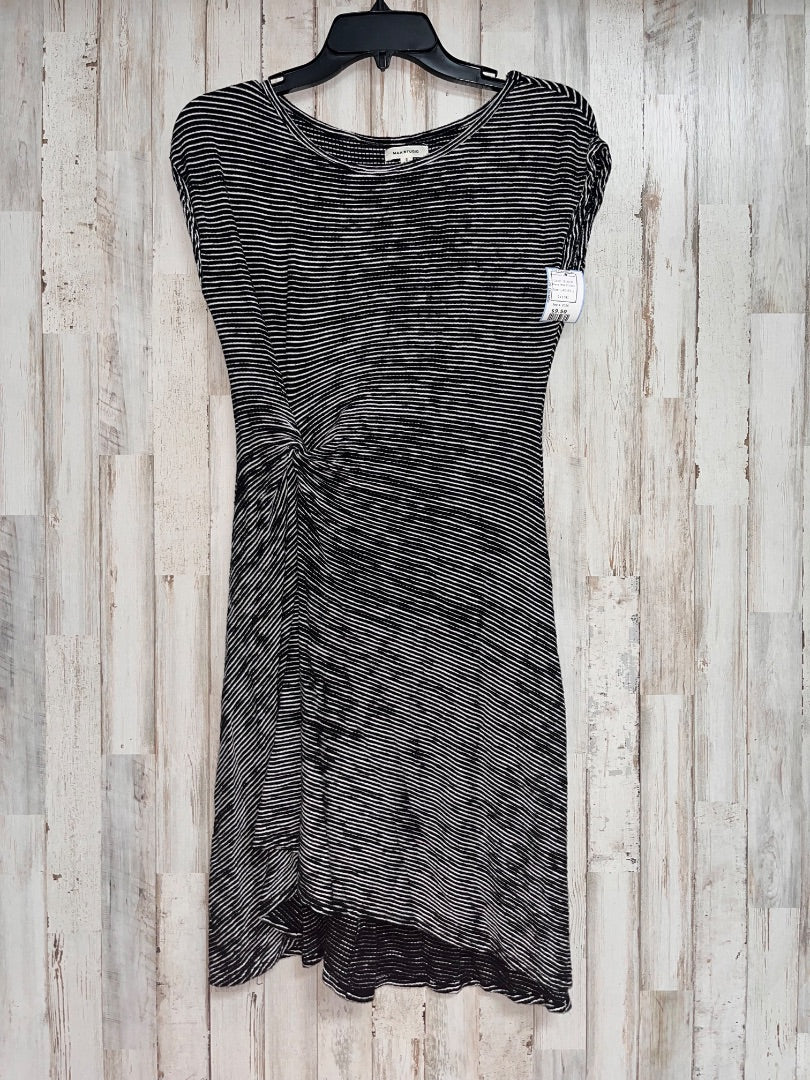 BLACK MAX STUDIO STRIPE KNOT TWIST DRESS, LADIES S