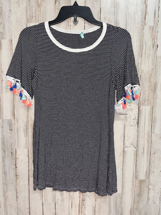 NAVY PS KATE STRIPE TASSLE SLEEVE TEE, LADIES S