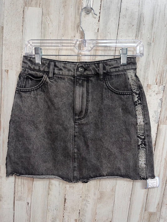 BLACK  ACID WASHED SKIRT, LADIES S