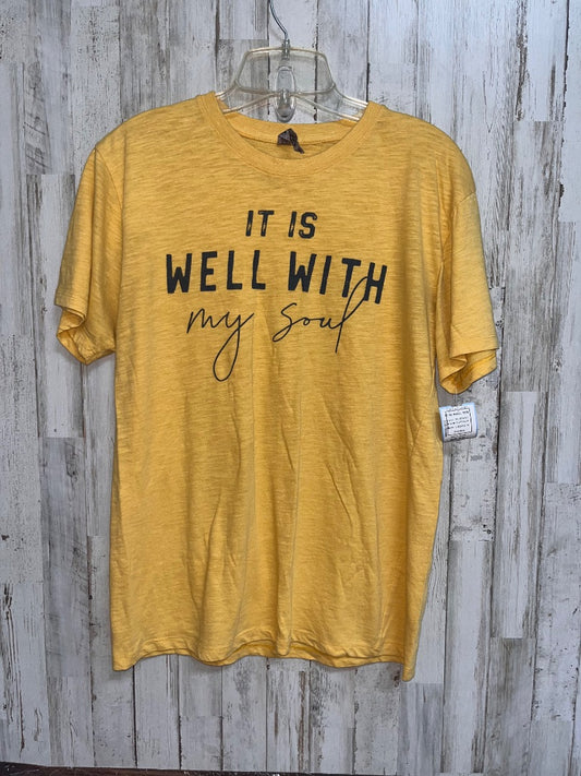 MUSTARD PLATINUM IT IS WELL TEE, LADIES M