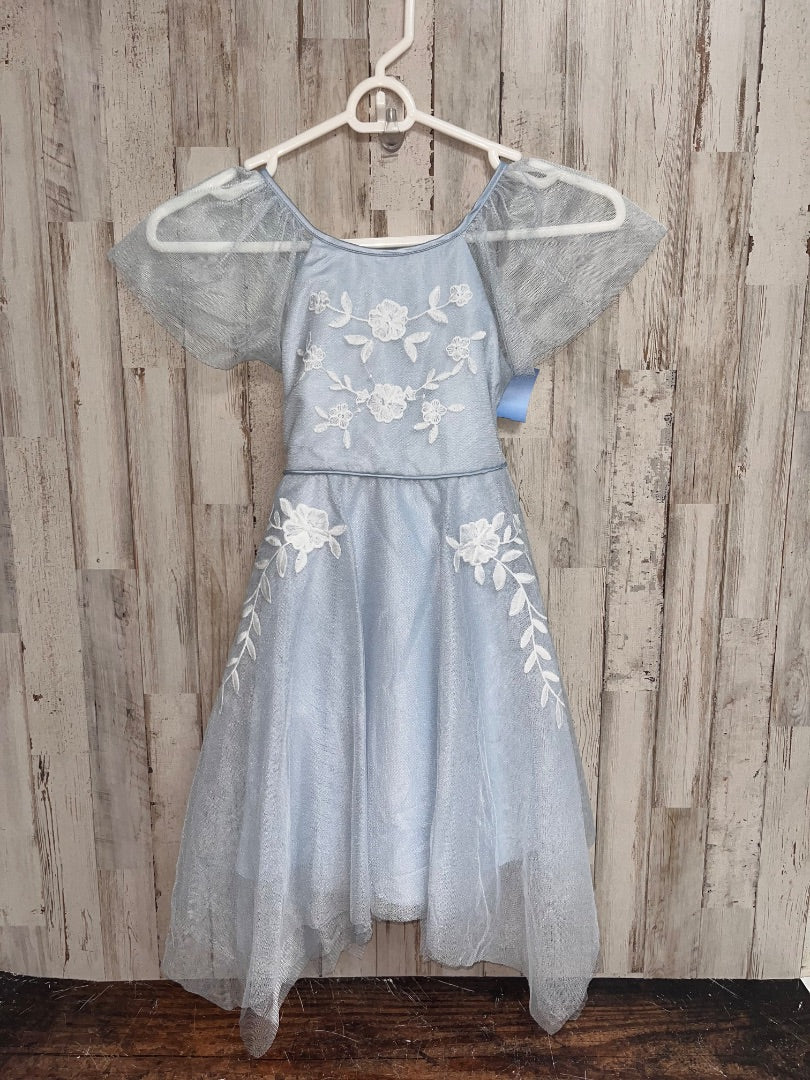 LIGHT BLUE KENSIE GIRL FLOWER TULLE DRESS, GIRL 6X