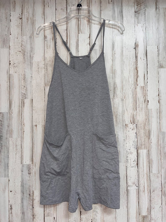 GREY  POCKET ROMPER, LADIES XS