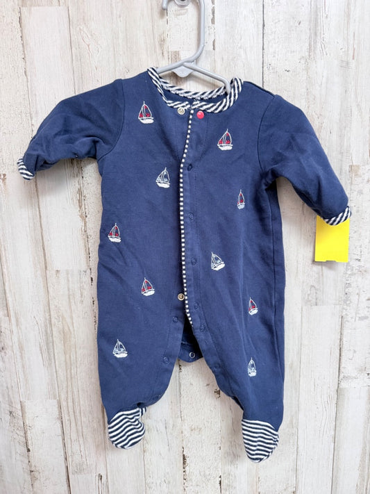 Navy Little me Sailboat sleeper, Boy 3M