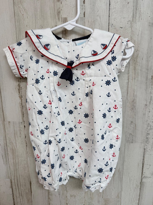 White Will bean Sailor romper, Boy 6M