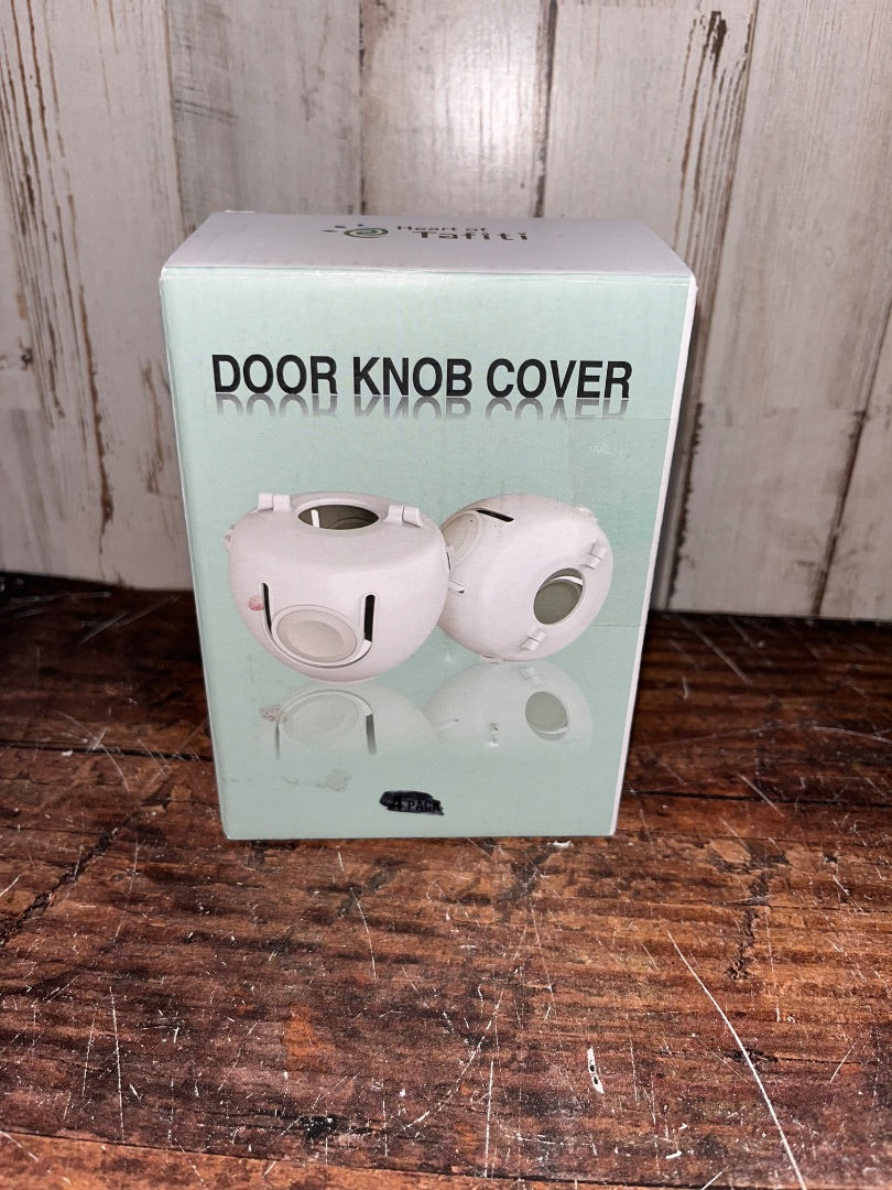 WHITE HEART OF TAFITI DOOR KNOB COVER (SET OF 3)