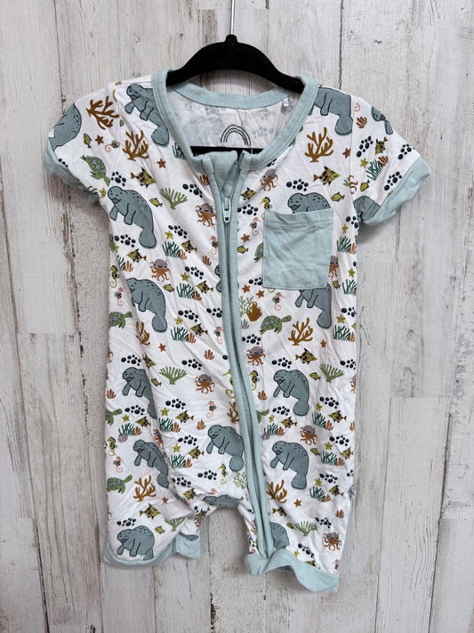White Emerson Sea animal romper, Boy 6-12M