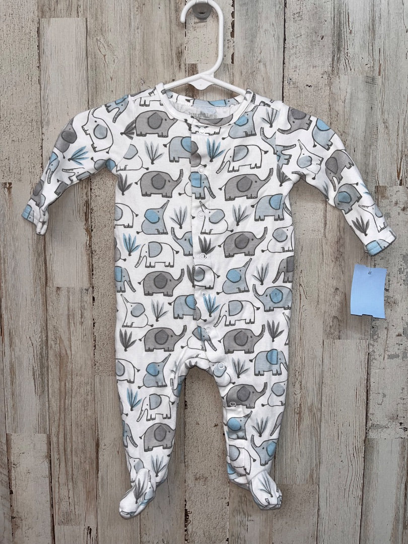 WHITE BUNDLES ELEPHANT SLEEPER, BOY 0-3M