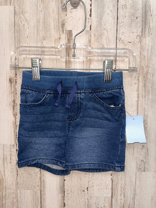 BLUE OKIE DOKIE SOFT JEAN SHORTS, BOY 9M