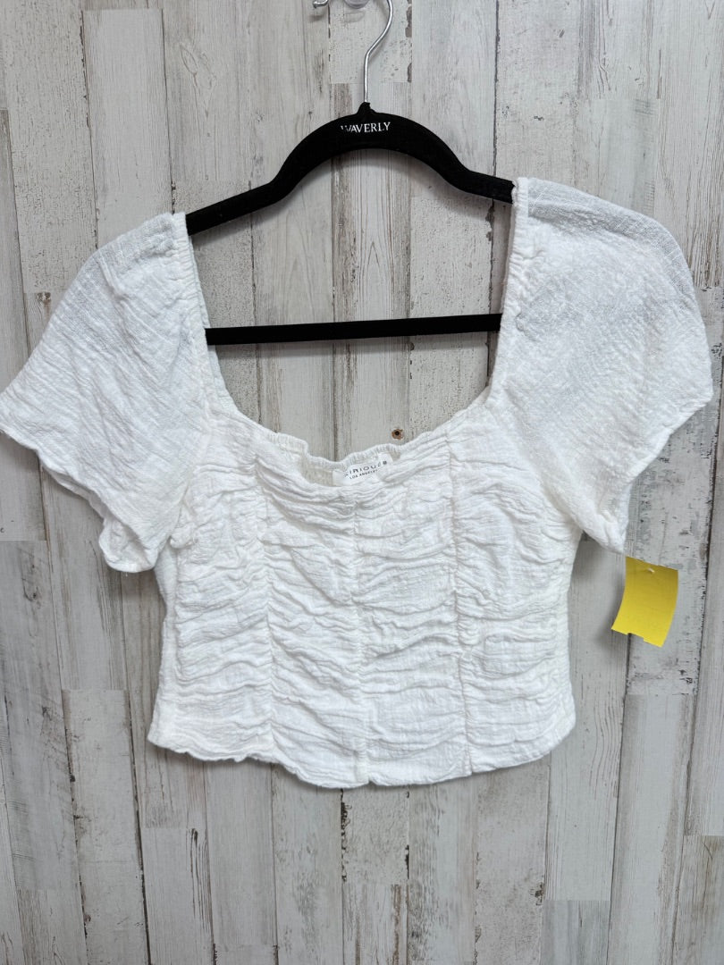 White Kirious Textured crop top, Ladies M