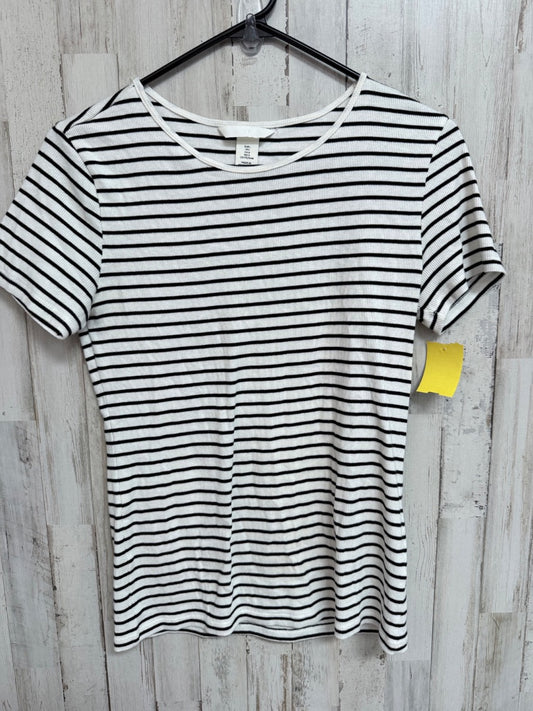 White H&M Striped top, Ladies L