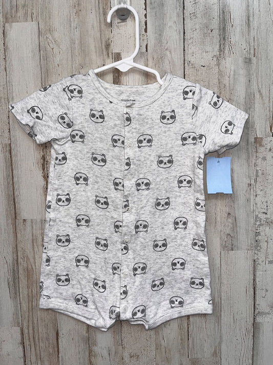 GREY SIMPLY PANDA ROMPER, BOY 12M
