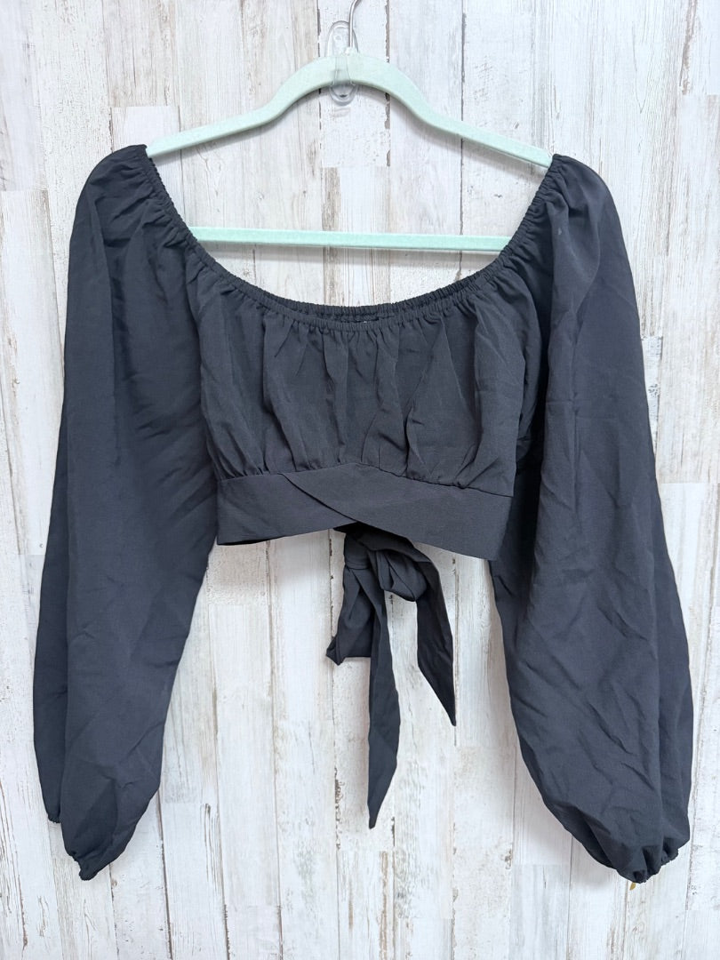 Black Sason Tie back crop top, Ladies L