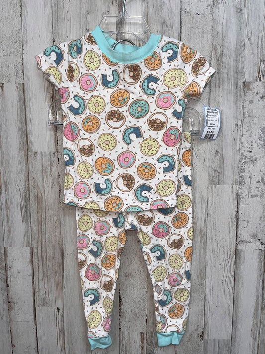 WHITE WONDER NATION DONUT PJ SET, GIRL 18M