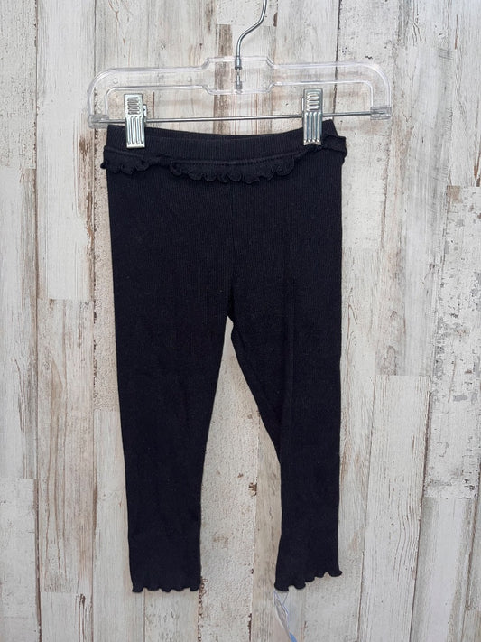 BLACK GARANIMALS RIBBED RUFFLE LEGGINGS, GIRL 24M